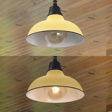 Jasper 12.25" Farmhouse Industrial Indoor/Outdoor Iron LED Pendant